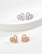 925 sterling silver stud earrings, front view
