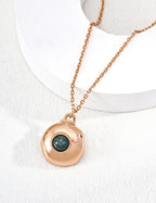 925 sterling silver pendant necklace, front view
