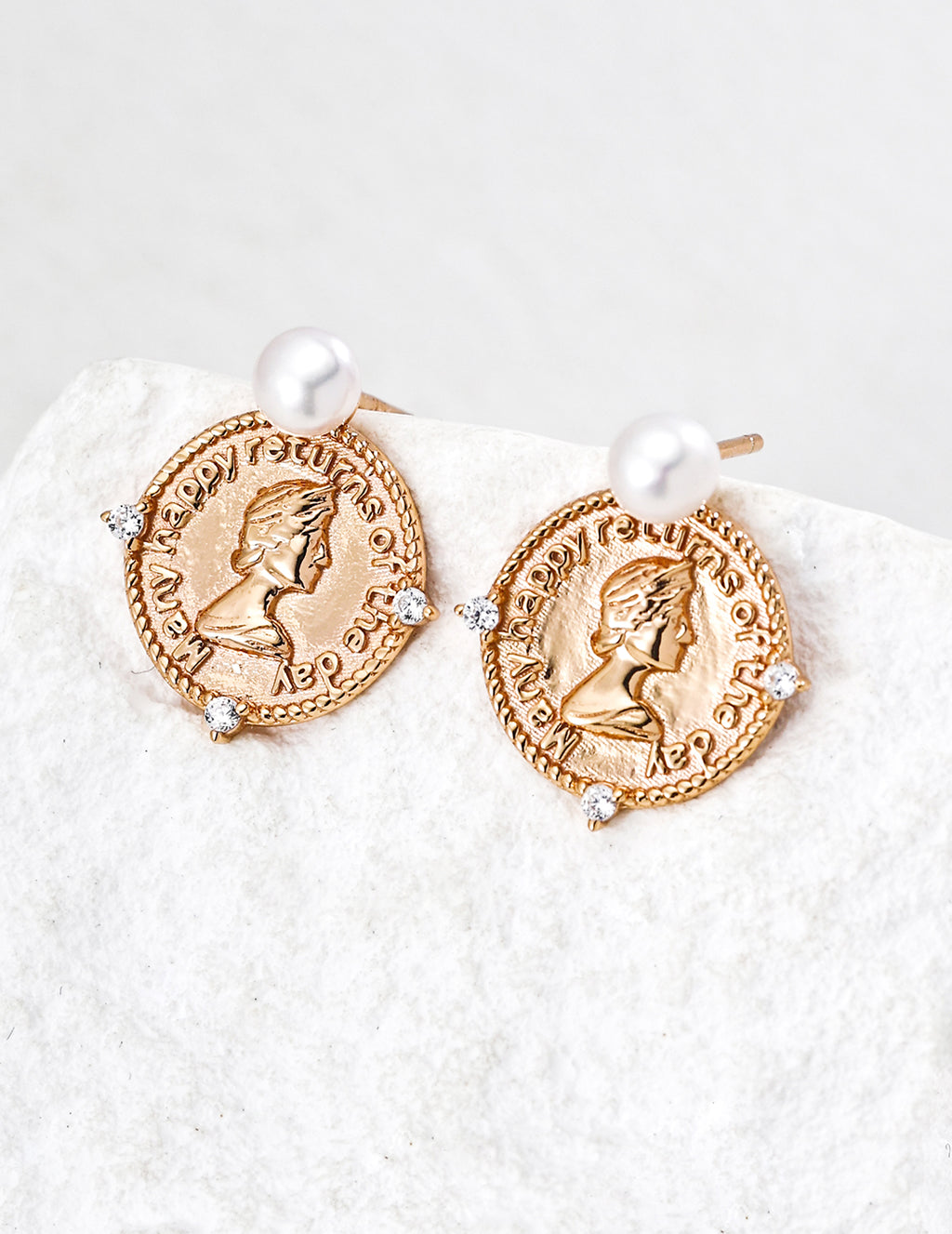 925 sterling silver stud earrings, side view