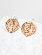 925 sterling silver stud earrings, side view