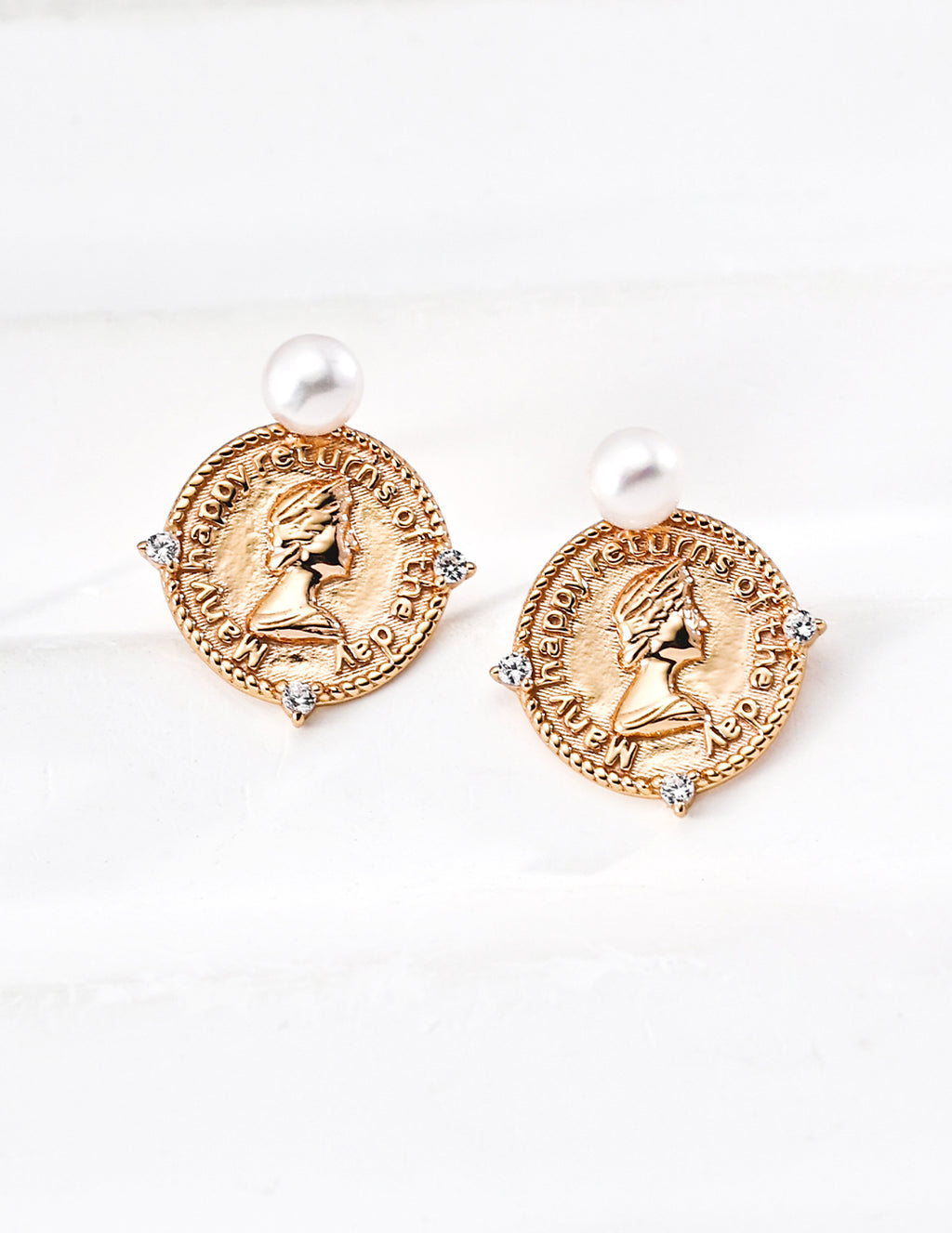 925 sterling silver stud earrings, front view