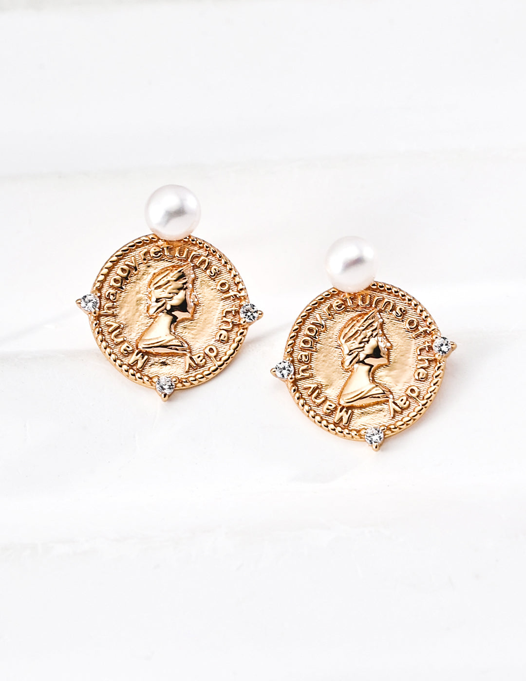 925 sterling silver stud earrings, front view