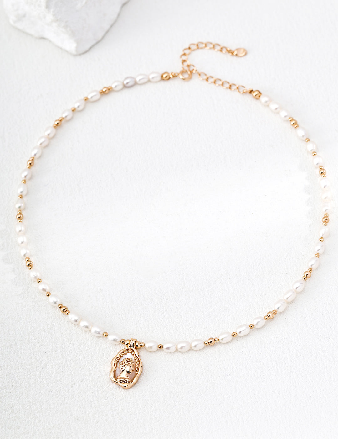 Close-up of 925 sterling silver pendant necklace