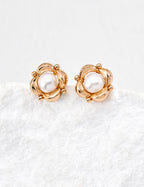 925 sterling silver stud earrings in vintage gold