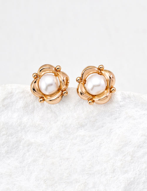 925 sterling silver stud earrings in vintage gold