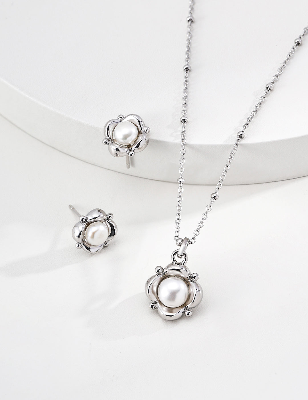 Close-up of 925 sterling silver stud earrings