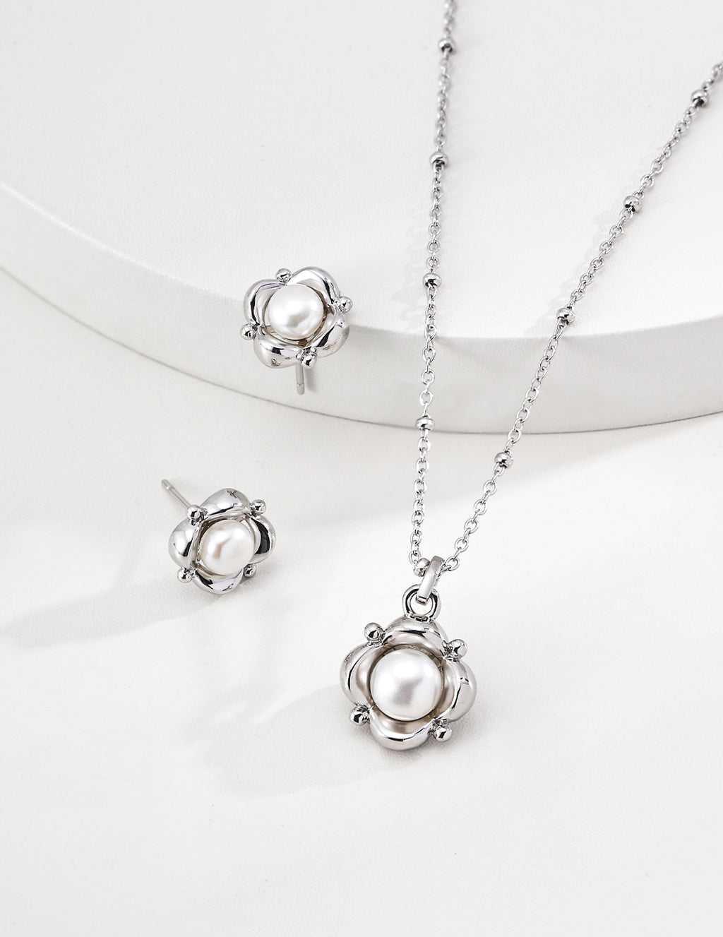 Close-up of 925 sterling silver pendant necklace