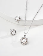 Close-up of 925 sterling silver pendant necklace