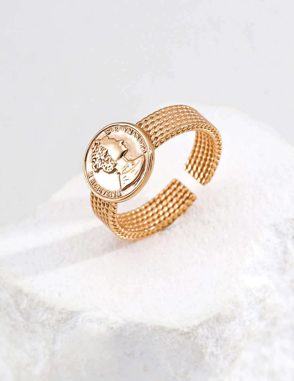 925 sterling silver ring, side view