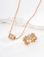 925 sterling silver pendant necklace worn on model