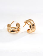 925 sterling silver stud earrings in vintage gold