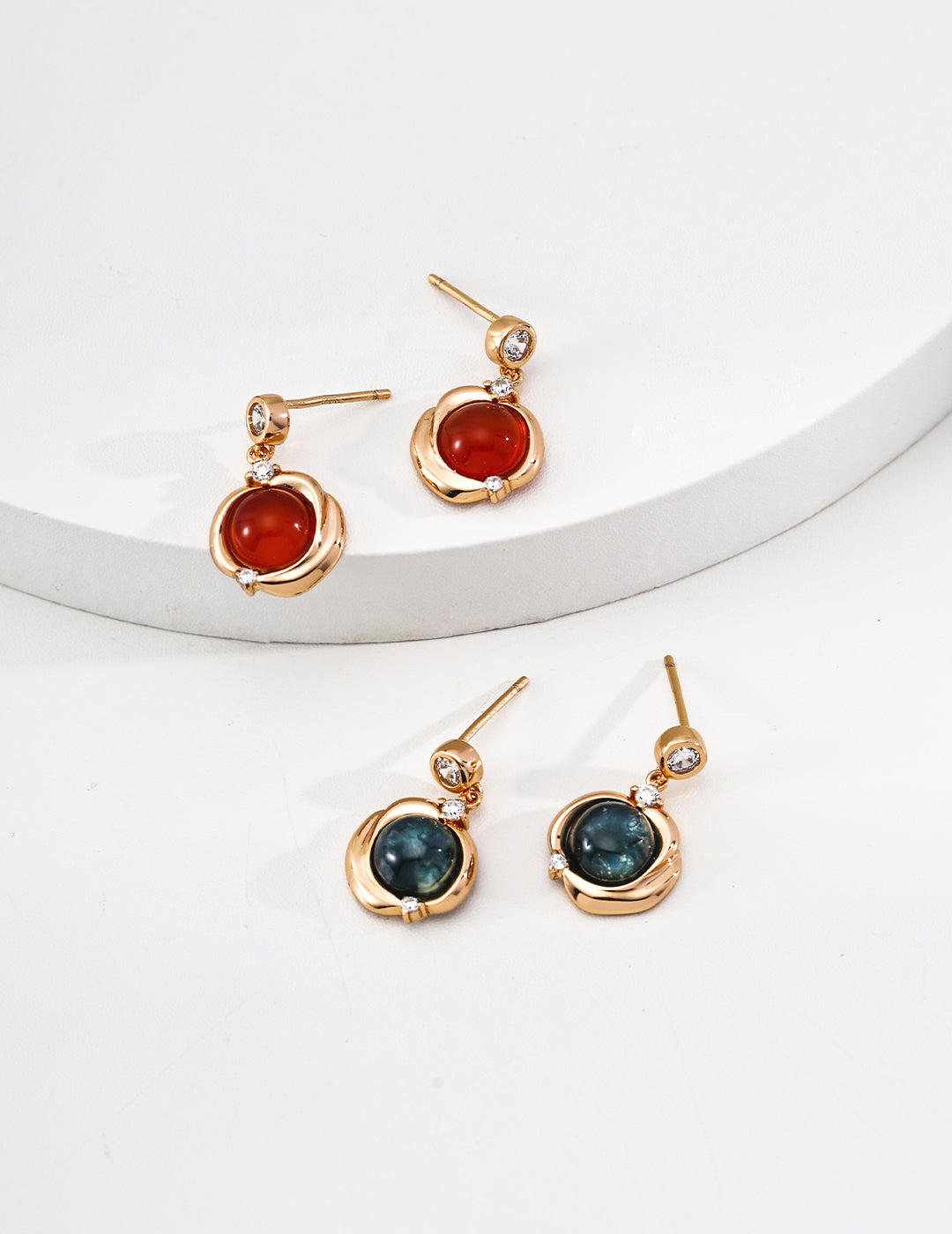 925 sterling silver drop earrings, front view