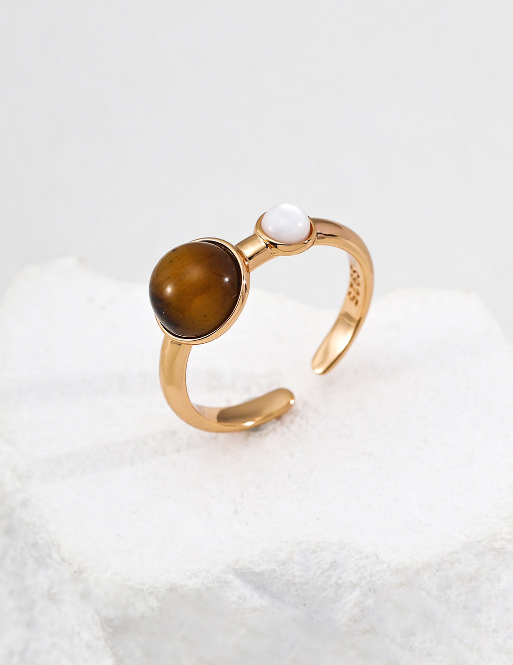 925 sterling silver ring in vintage gold