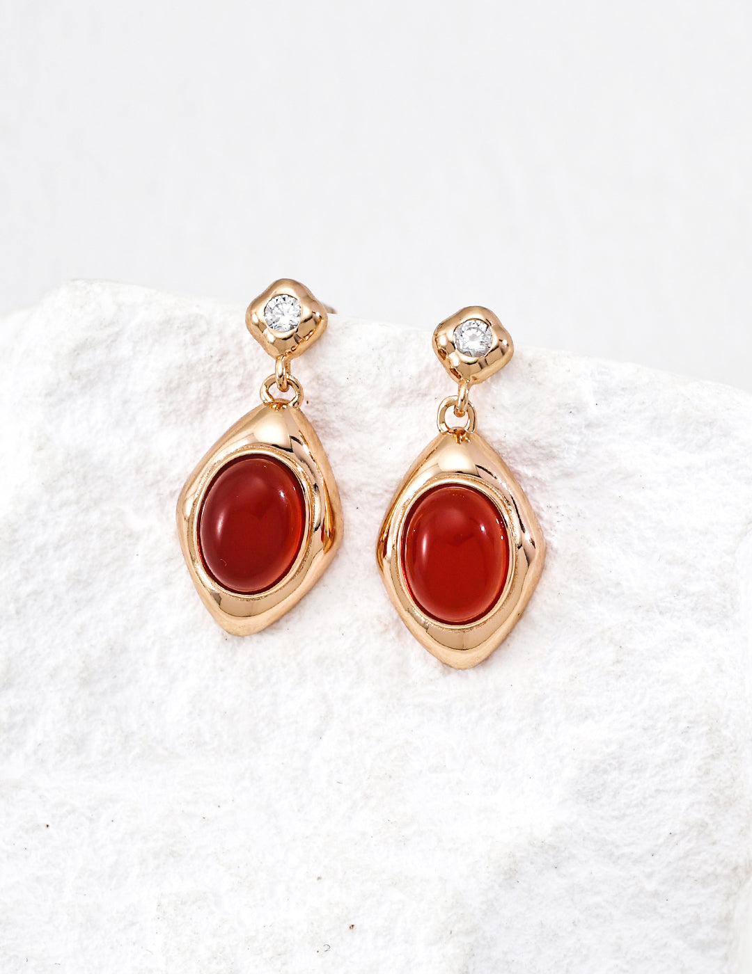 925 sterling silver drop earrings in agate