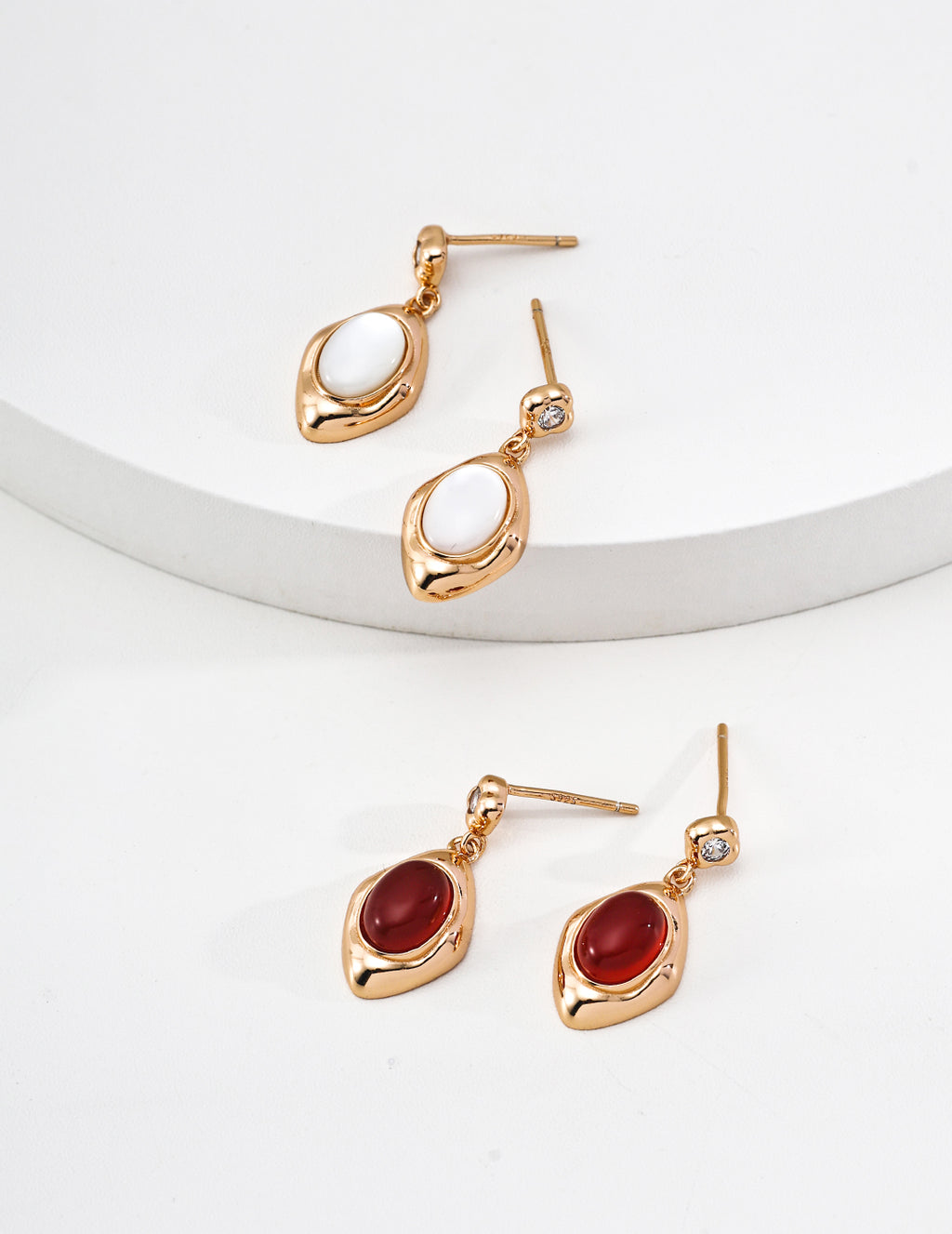 925 sterling silver drop earrings, front view
