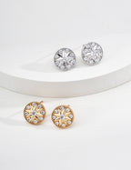 925 sterling silver stud earrings, front view