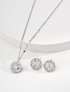 925 sterling silver pendant necklace worn on model