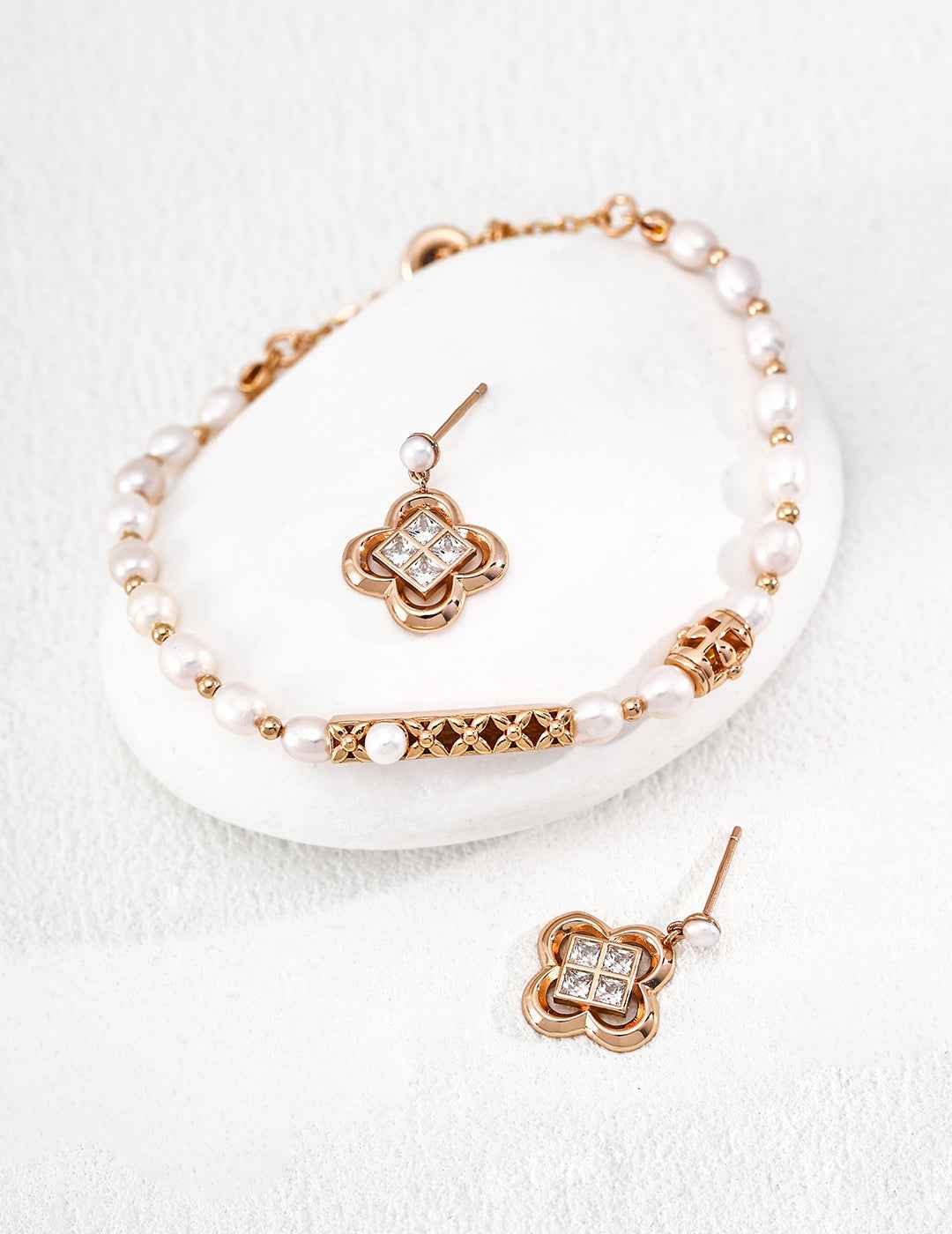 925 sterling silver stud earrings worn on model