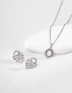 925 sterling silver stud earrings worn on model