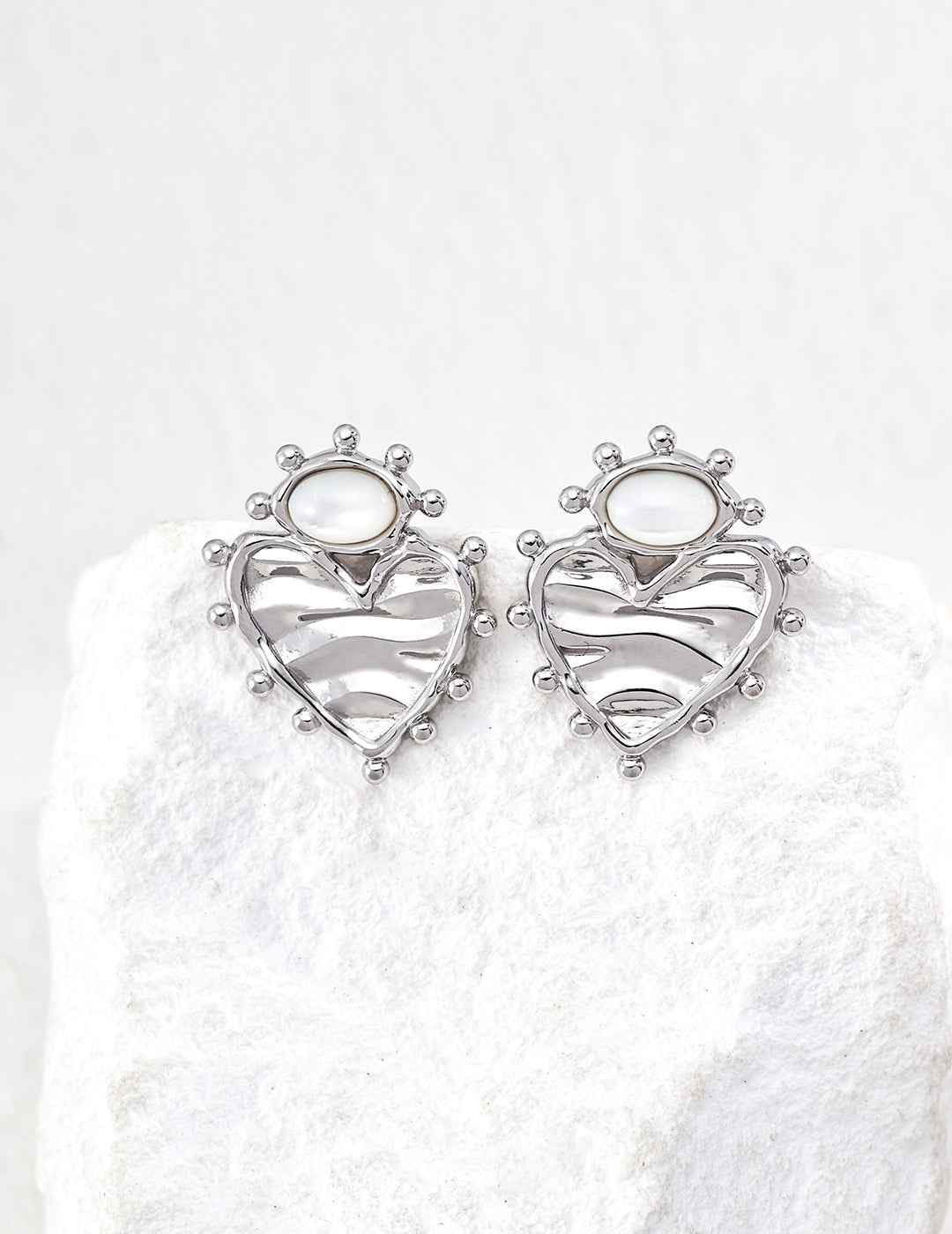 925 sterling silver stud earrings in silver