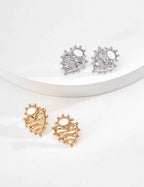 925 sterling silver stud earrings, front view
