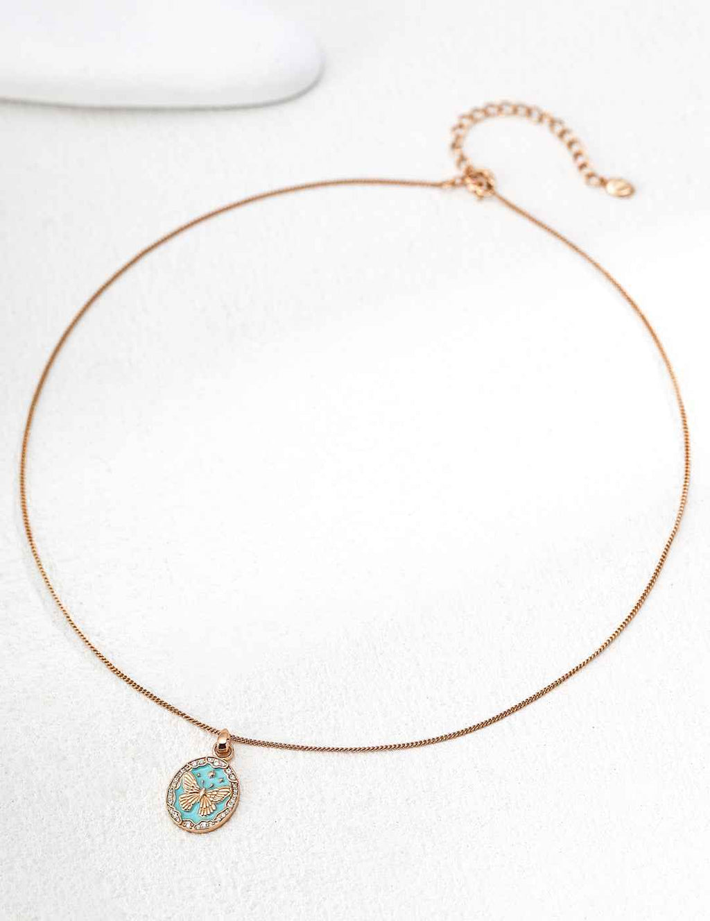 925 sterling silver pendant necklace worn on model