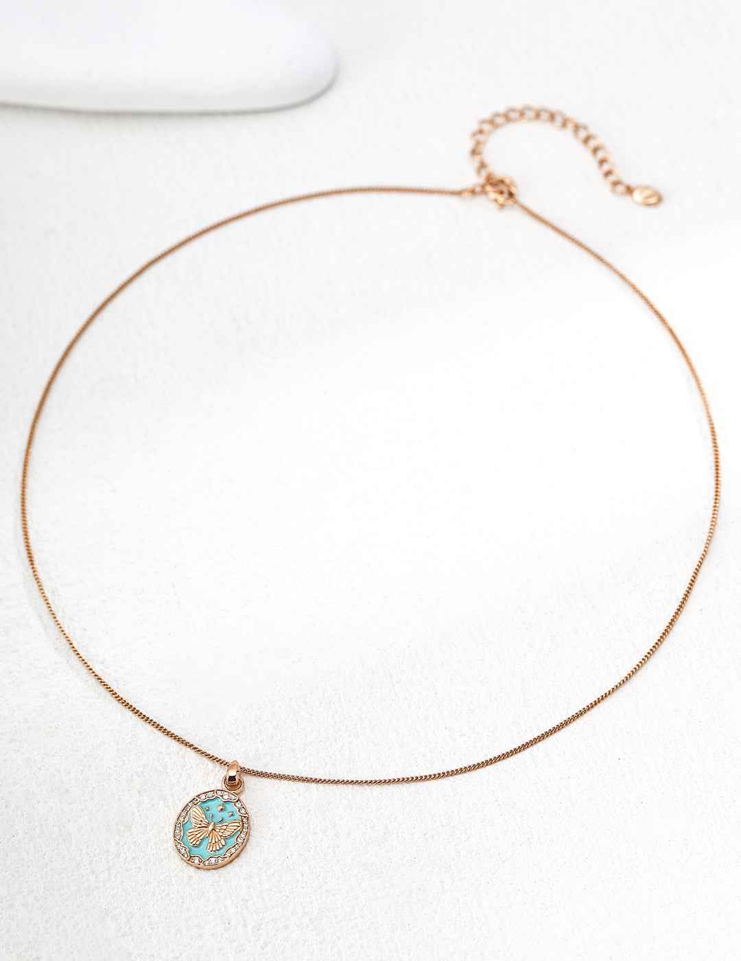 925 sterling silver pendant necklace worn on model