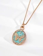 925 sterling silver pendant necklace, front view