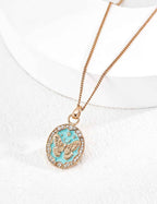 Close-up of 925 sterling silver pendant necklace