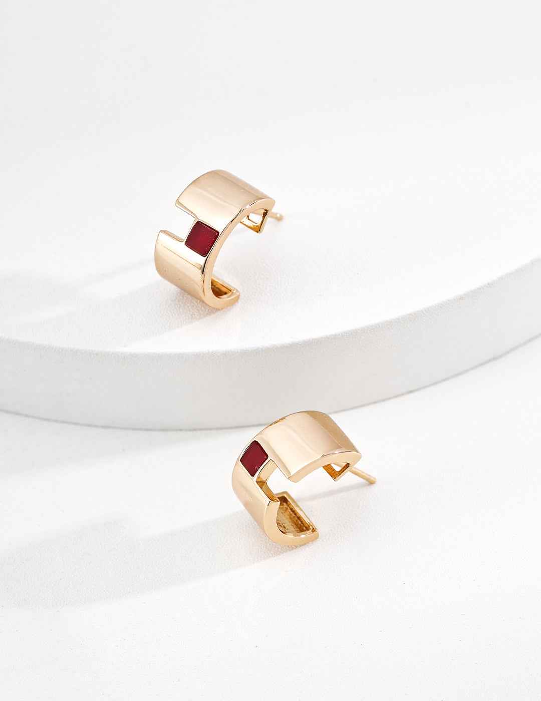 925 sterling silver hoop earrings in agate