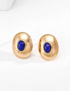 925 sterling silver stud earrings in lapis lazuli