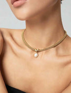 925 sterling silver pendant necklace, side view