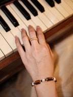 925 Sterling Silver Tiger’s Eye and Pearl Bracelet