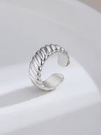 925 Sterling Silver Layered Chain Necklace, side view
