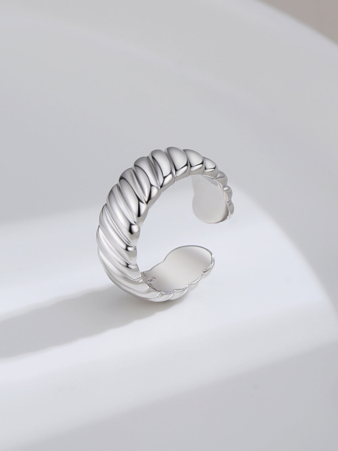 925 Sterling Silver Layered Chain Necklace, side view