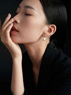 925 sterling silver hoop earrings, side view