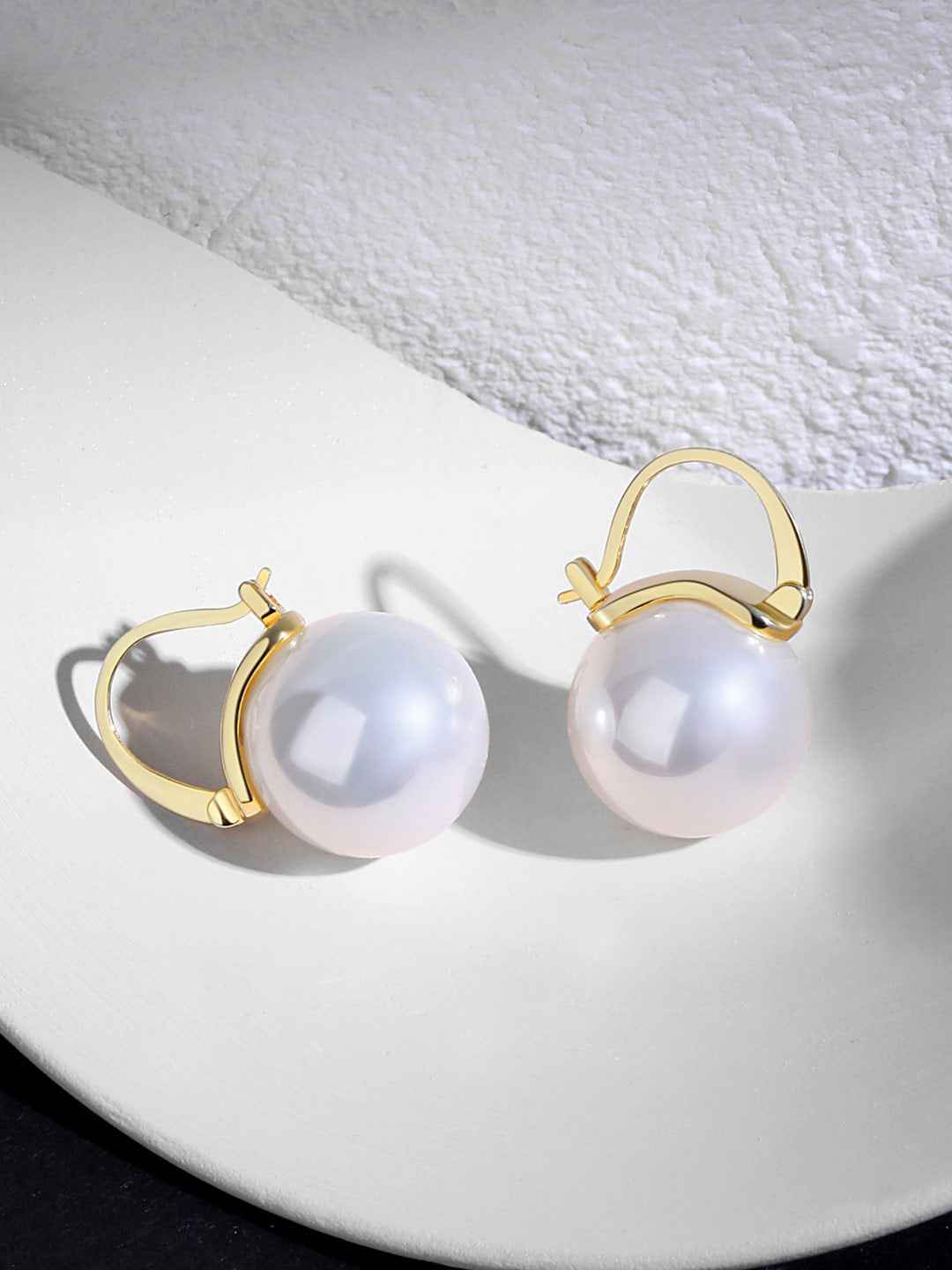 925 sterling silver hoop earrings, front view
