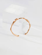 925 Sterling Silver Natural Pearl Bangle - Silver