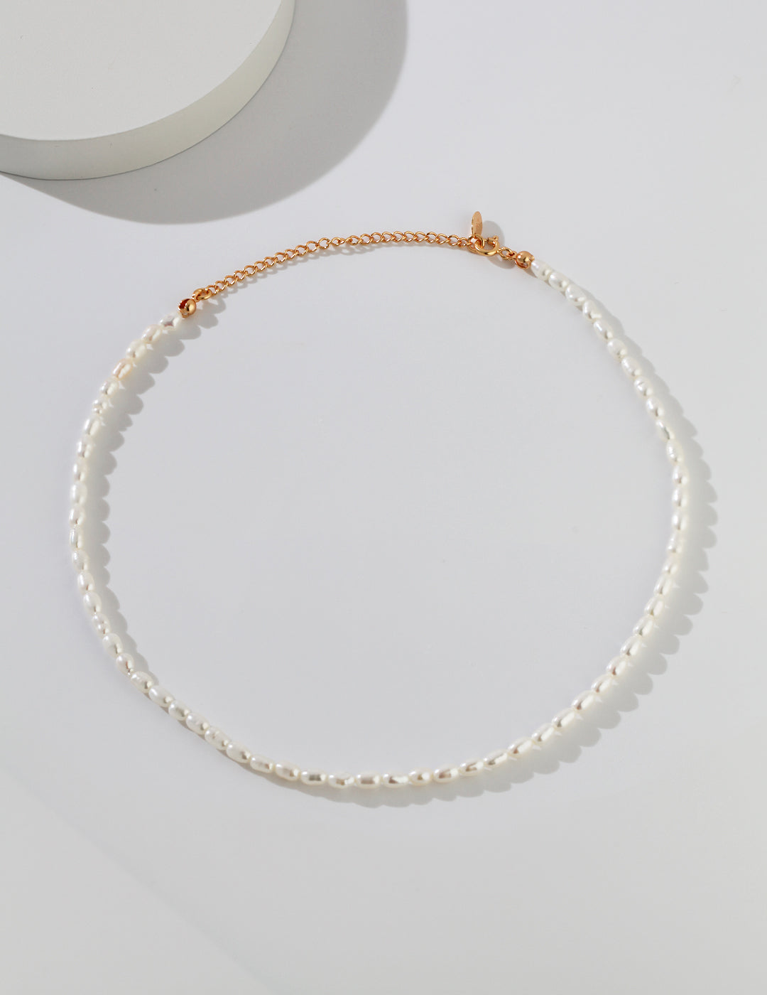 925 Sterling Silver Natural Pearl Necklace - Silver