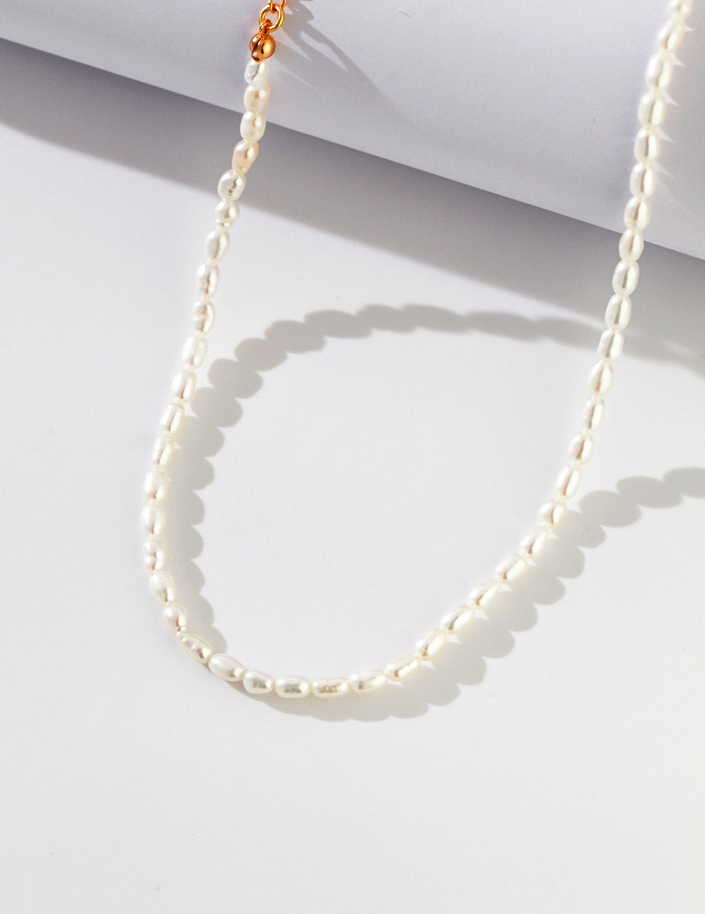 925 Sterling Silver Natural Pearl Necklace - Silver