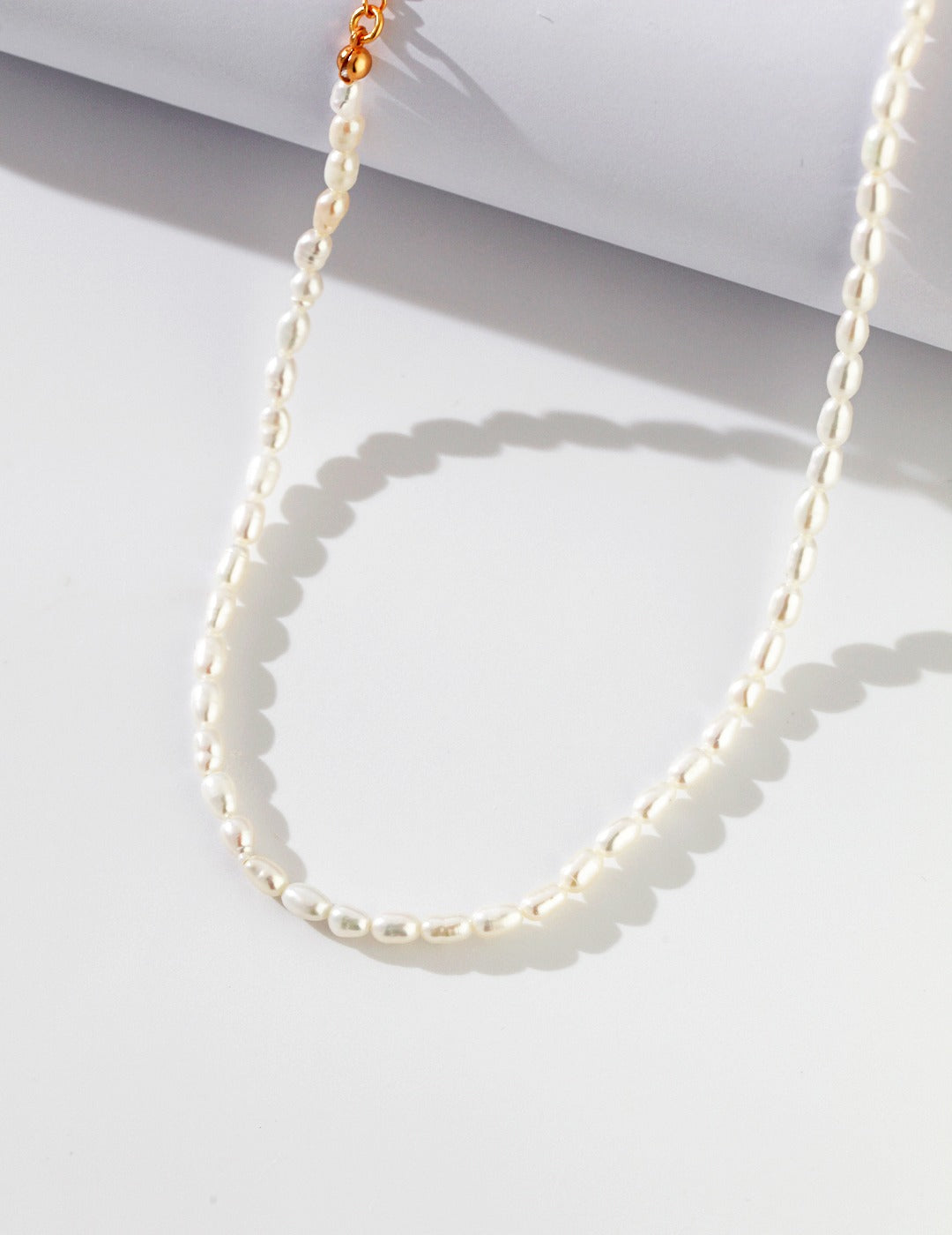 925 Sterling Silver Natural Pearl Necklace - Silver