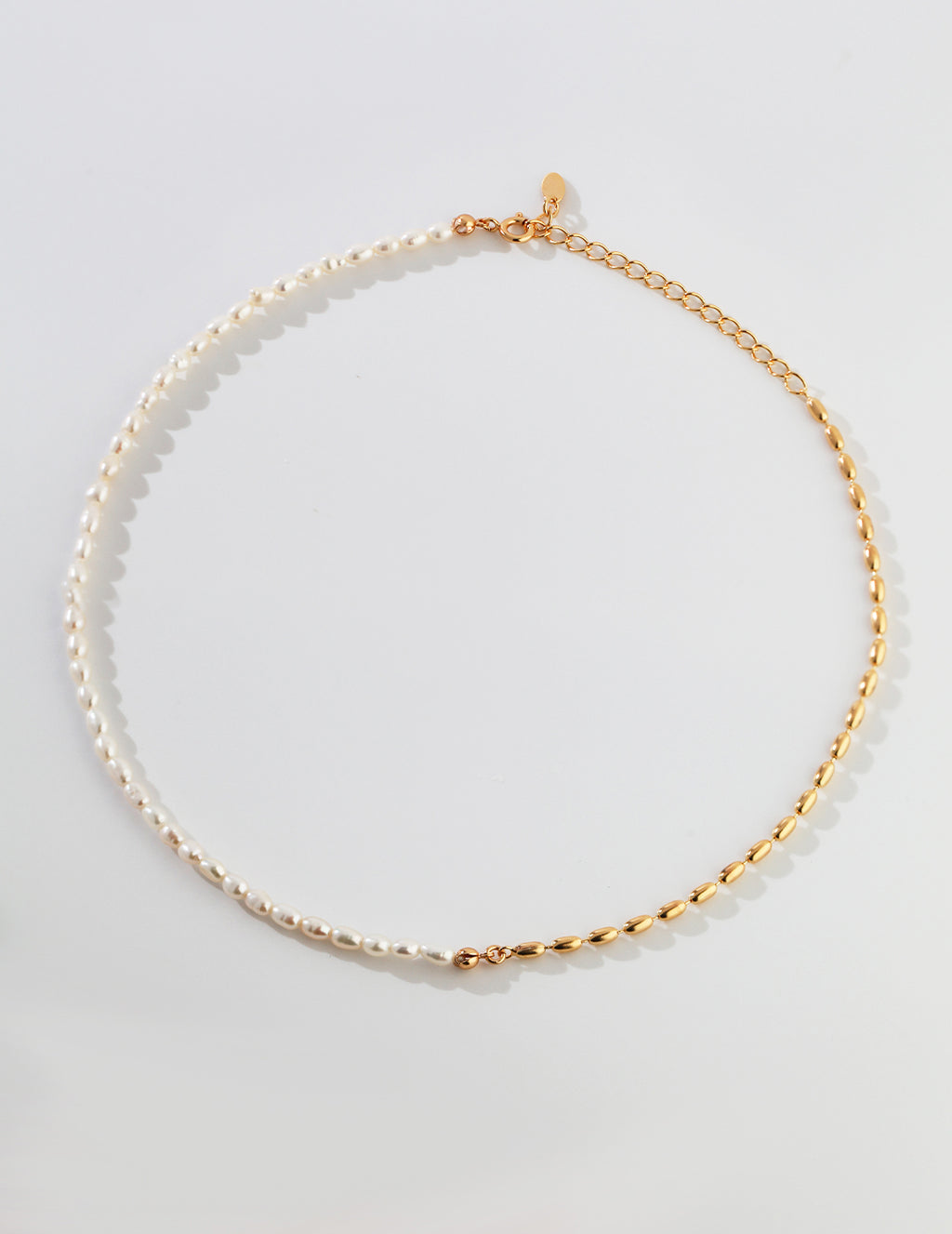 925 Sterling Silver Natural Pearl Necklace - Silver