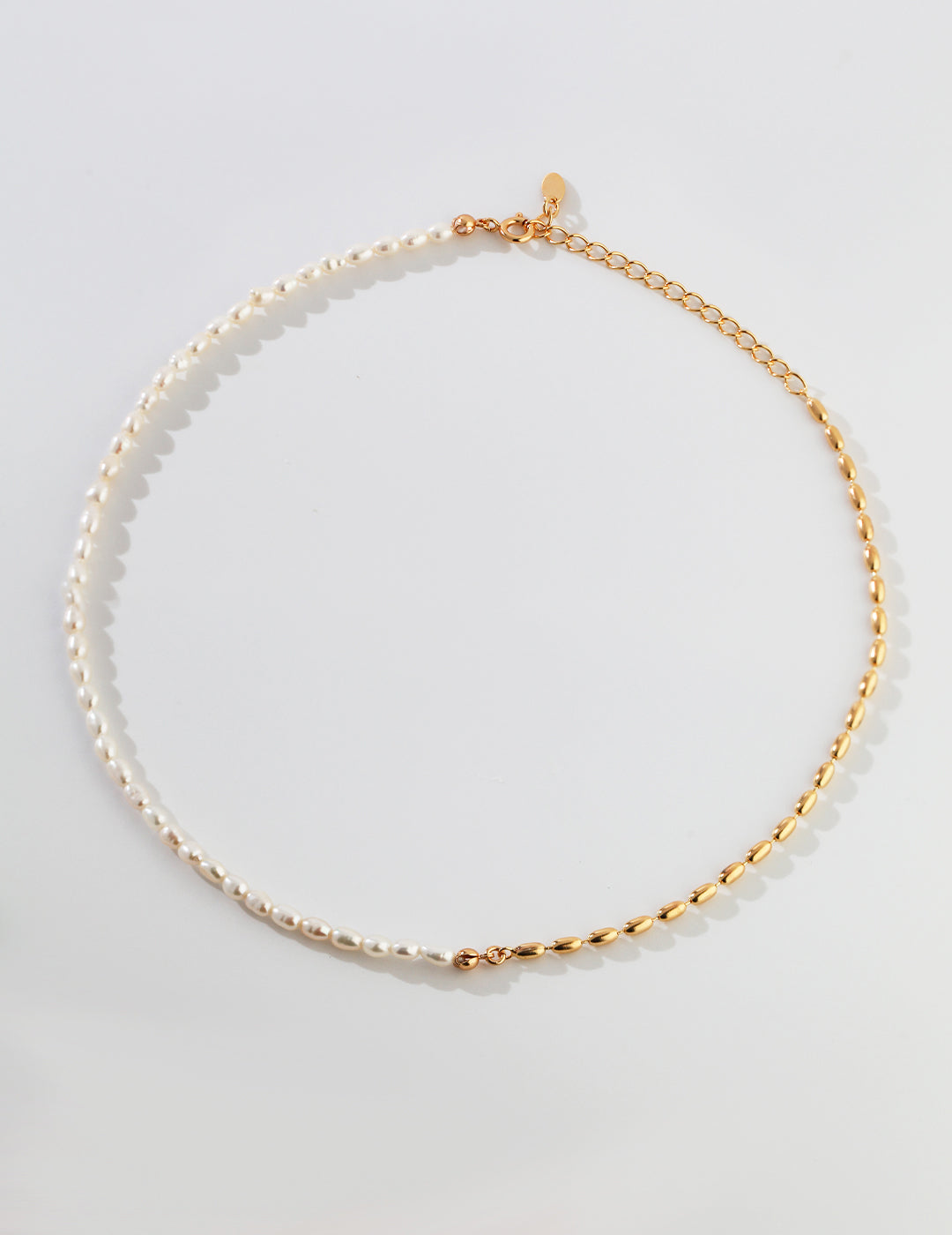 925 Sterling Silver Natural Pearl Necklace - Silver