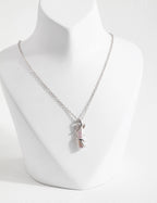 925 Sterling Silver Natural Pearl Necklace - Silver