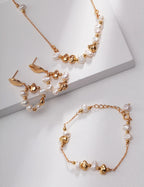 925 Sterling Silver Natural Pearl Bracelet - Silver