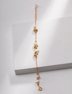 925 Sterling Silver Natural Pearl Bracelet - Silver