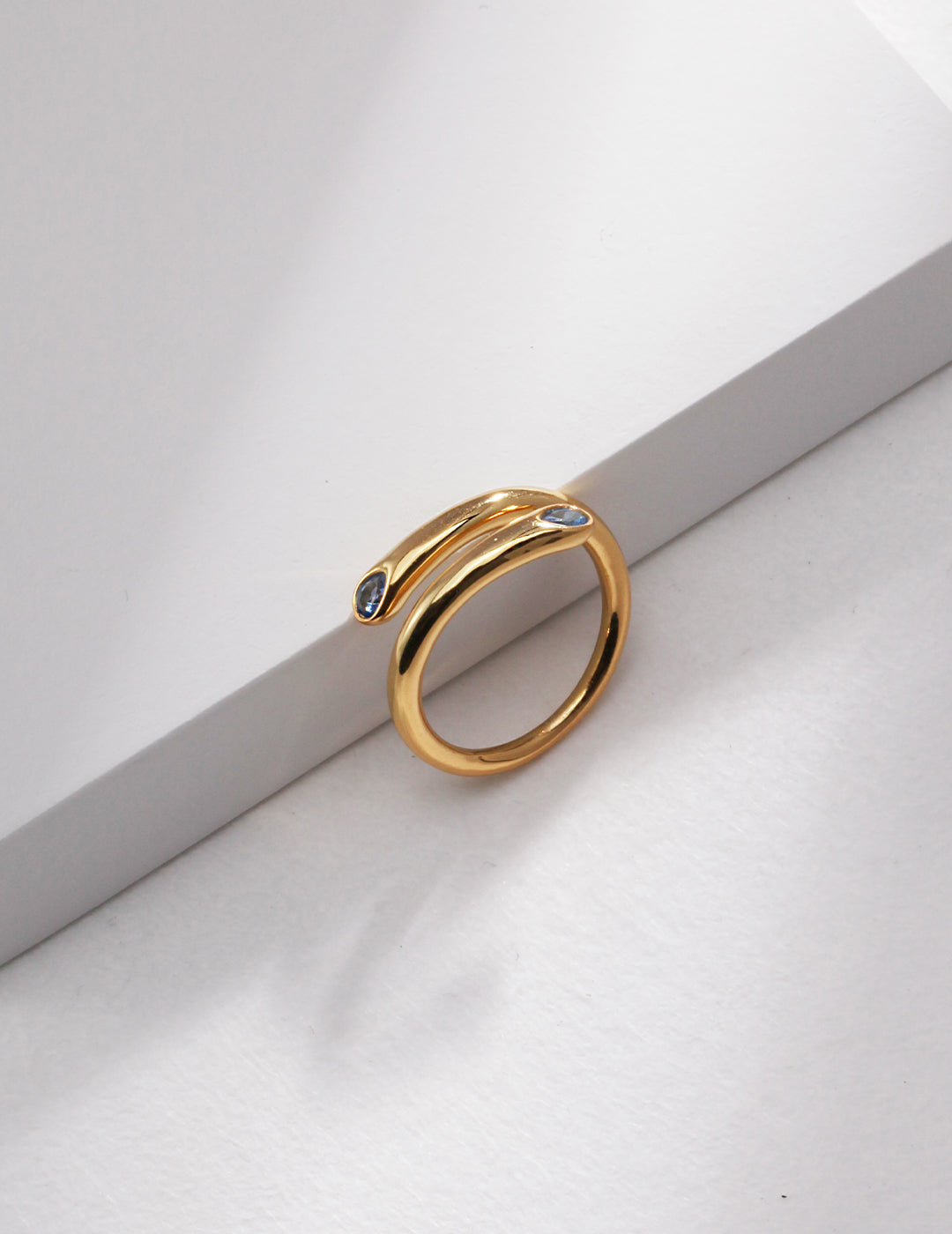 925 Sterling Silver Star 宝蓝石 Ring - Silver