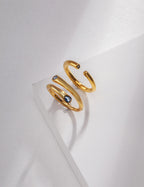 925 Sterling Silver Star 宝蓝石 Ring - Silver