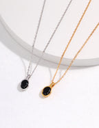 925 Sterling Silver Cubic Zirconia Necklace - Silver