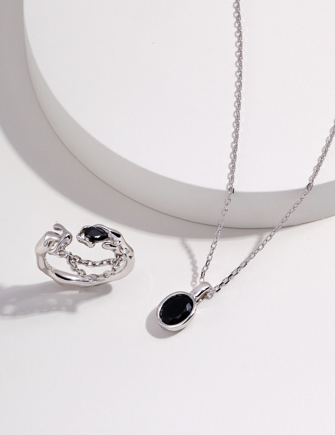 925 Sterling Silver Cubic Zirconia Necklace - Silver
